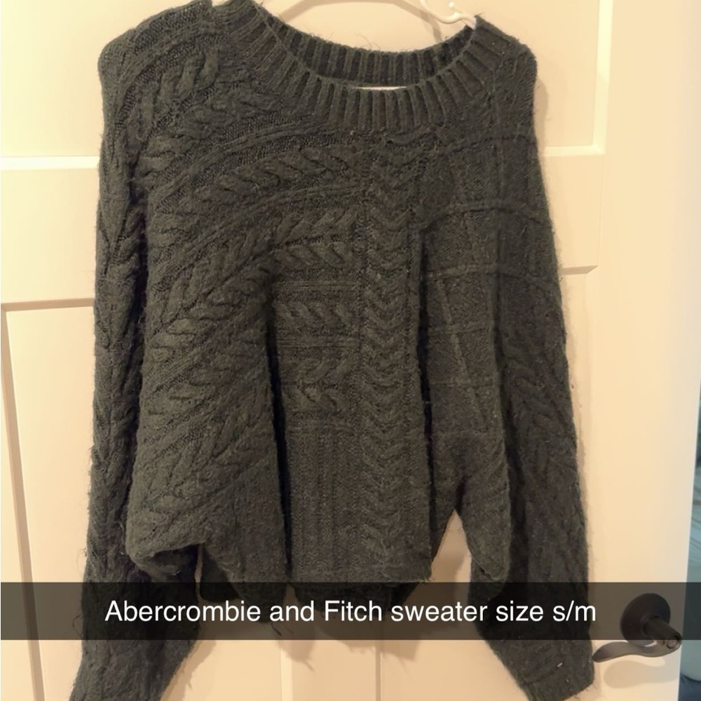 Abercrombie & Fitch Black Cable Knit Sweater